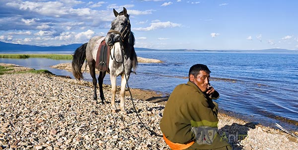 Un nomade mongol et son cheval